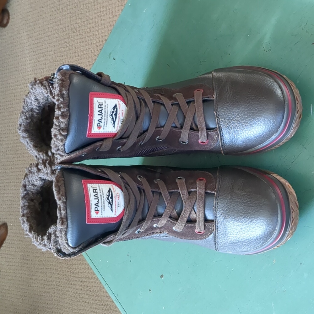 Pajar Trooper Fleece-Lined Waterproof Canada Leather Boots Size 8 - Picture 13 of 13